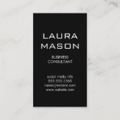 Gold Luxe-monogram Visitekaartje (Achterkant)