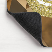 Gold Luxe schoonheid Glitter Drip Drips Muismat (Hoek)