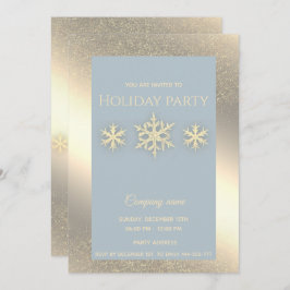 Gold luxe sneeuwvlokken op feestdag kaart