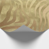 Gold Luxurous Zebra Oerwoud Safari Glam Cadeaupapier (Hoek)