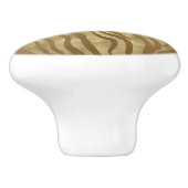Gold Luxurous Zebra Oerwoud Safari Glam Keramische Knop (Zijkant)