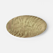 Gold Luxurous Zebra Oerwoud Safari Glam Papieren Bordje (Gekanteld)
