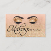 Gold Luxury Glam Eyes Beauté Salon Carte de visite (Devant)