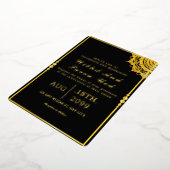 Gold Luxury Invitation Card Gold Foil Vector (Rotation)