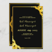 Gold Luxury Kaart Vector Sjabloon (Voorkant / Achterkant)