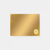 Gold Luxury Monogram H Post-it® Notes (Voorkant)