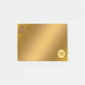 Gold Luxury Monogram W Post-it® Notes (Voorkant)