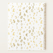 Gold Luxury Numéros & Devise Symboles Motif (Dos)