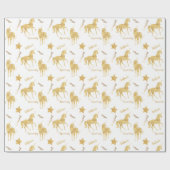Gold Magical Unicorn Cadeaupapier (Vlak)