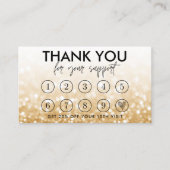 Gold Makeup Hair Logo Loyalty Kaart Visitekaartje (Voorkant)