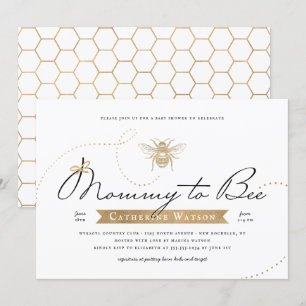 Gold mammie om Baby shower uit te nodigen Kaart