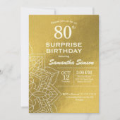 Gold Mandala 80e anniversaire Invitation (Devant)