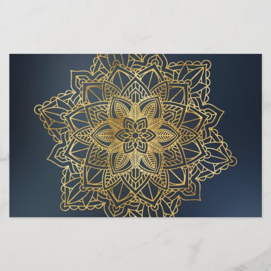 Gold Mandala Briefpapier (Voorkant)