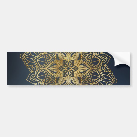 Gold Mandala Bumpersticker (Voorkant)