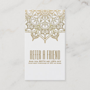 Gold Mandala Chic Verwijs een Vriend Verwijzing