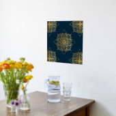 Gold Mandala Damask Pattern Folie Afdrukken (Laag (Keuken))