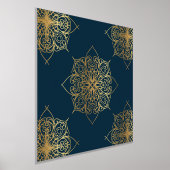 Gold Mandala Damask Pattern Folie Afdrukken (Laagn)
