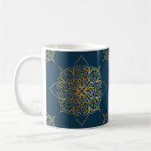 Gold Mandala Damask Pattern Koffiemok (Links)