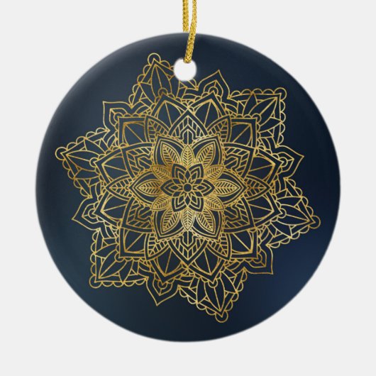 Gold Mandala Keramisch Ornament (Voorkant)