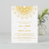 Gold Mandala Mariage Foil Invitation (Debout devant)