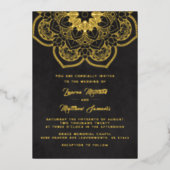 Gold Mandala Mariage Foil Invitation (Recto)
