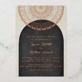 Gold Mandala Mariage Foil Invitation (Recto)