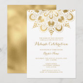 Gold Mandala Mehndi Celebration Uitnodiging (Voorkant / Achterkant)