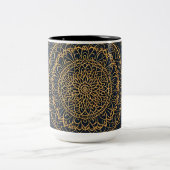 Gold Mandala Midnight Blue Mug (Centre)