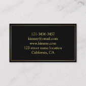 Gold Mandala op zwart Visitekaartje (Achterkant)