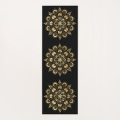 Gold Mandala Pattern Black Boho Yogamat (Achterkant)