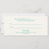 Gold Mandala Roze Salon en Spa Gift Certificate (Achterkant)