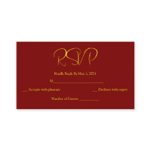 Gold Mandala RSVP Card