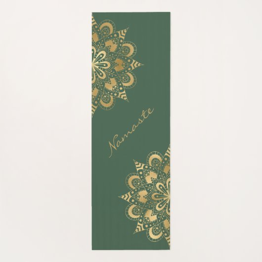 Gold Mandala Script Namaste Yogamat (Achterkant)