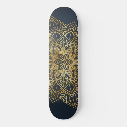 Gold Mandala Skateboard (Voorkant)