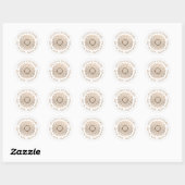 Gold Mandala Wedding Envelope Seal Ronde Sticker (Vel)