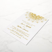 Gold Mandala Wedding Folie Uitnodiging (Gedraaid)