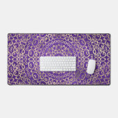 Gold Mandala Zen Jolie fille Boho brillant violet (Clavier et souris)
