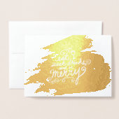 Gold Mange, Boire et être Joyeux Invitation de fêt (Devant avec enveloppe)