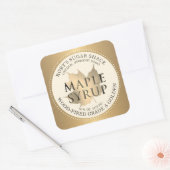 Gold Maple Leaf Maple Syrup Editable Label (Envelop)