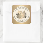 Gold Maple Leaf Maple Syrup Editable Label (Tas)
