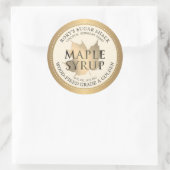 Gold Maple Leaf Maple Syrup Editable Label (Tas)