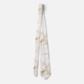 Gold Marble Abstract Patroon Stropdas (Achterkant)