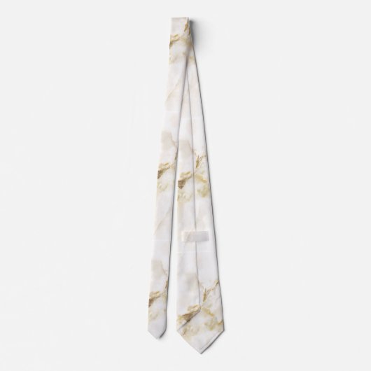 Gold Marble Abstract Patroon Stropdas (Achterkant)