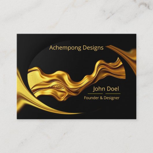 Gold Marble Abstract – Upscale Professional Opulen Visitekaartje (Voorkant)