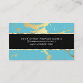 Gold Marble Blauwgroen Visitekaartje (Achterkant)