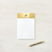 Gold Marble Elegant Modern Minimalist Trendy Plain Post-it® Notes (Op bureau)