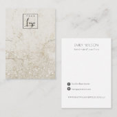 Gold Marble Glitter Ketting Band Logo Display Visitekaartje (Voorkant / Achterkant)
