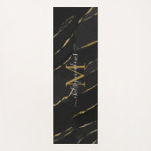 Gold Marble Monogram Calligraphy Script Name  Yogamat (Voorkant)