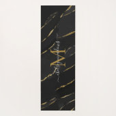 Gold Marble Monogram Calligraphy Script Name  Yogamat (Achterkant)