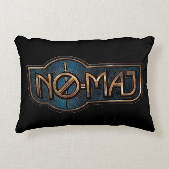 Gold & Marble NO-MAJ™-badge Accent Kussen (Voorkant)